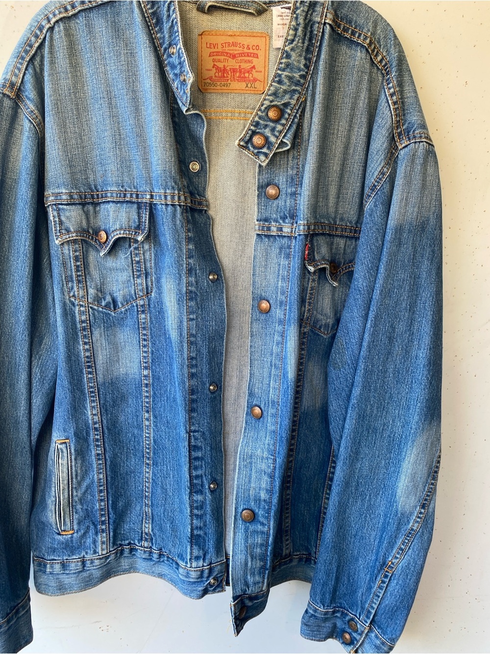 Levi's vintage Blue Denim Bomber-Style Jacket